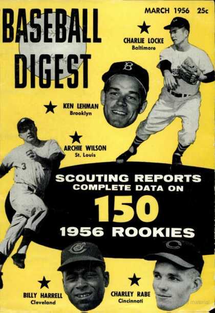 Baseball Digest - March 1956