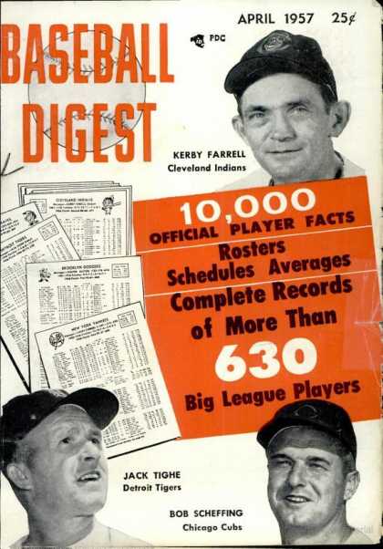 Baseball Digest - April 1957