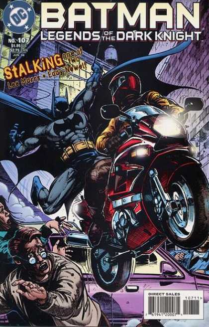 Batman: Legends of the Dark Knight 107 - Legends Of The Dark Knigh - Stalking - Purple Car - Motorcycle - Smoke