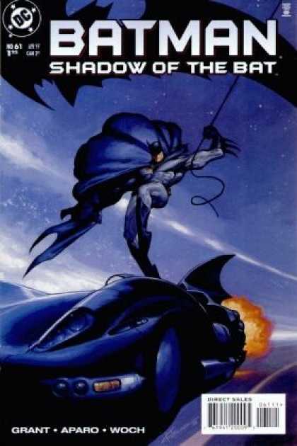 Batman: Shadow of the Bat 61 - Batmobile - Rocket Engine - Nighttime - Rope - Dark Blue Color