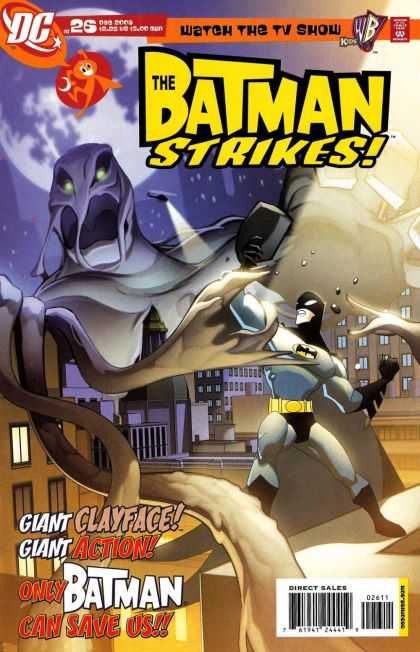 Batman Strikes 26 - Batman - Giant Clayface - Helicopter - Rooftop - Spotlight