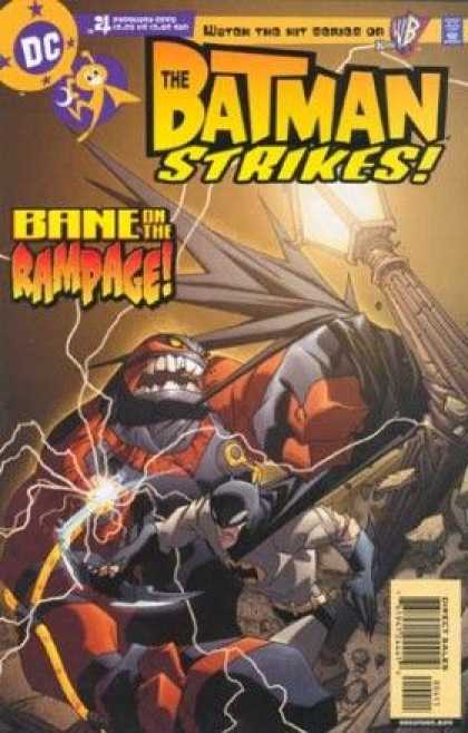 Batman Strikes 4 - Bane On The Rampage - Large Red Monster - Smashed Lamp Post - Glowing Yellow Orb - Torn Cape