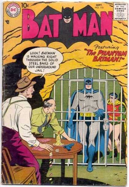 Batman 110 - Superman National Comics - Superhero - Approved By The Comics Code - The Phantom Batman - Cage - Curt Swan
