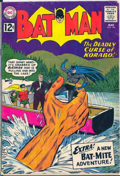 Batman 146 - Comics Code - The Deadly Curse Of Korabo - Bat-mite Adventure - Boat - Robin - Sheldon Moldoff