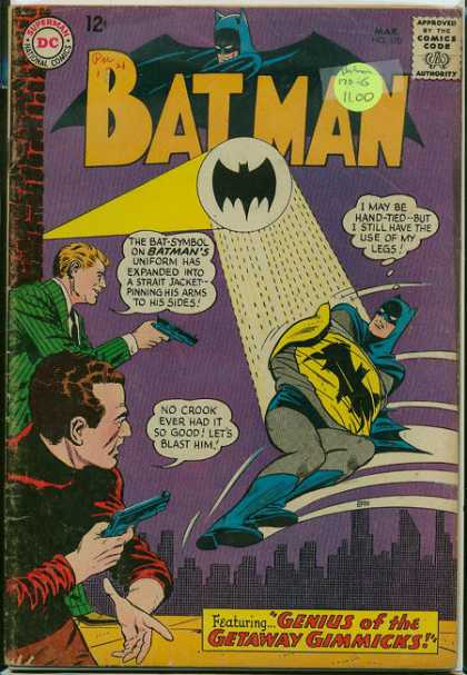 Batman 170 - Dc Comics - City Scape - Genius Of The Getaway Gimmicks - Gun - Cape Wrap - Carmine Infantino, Murphy Anderson