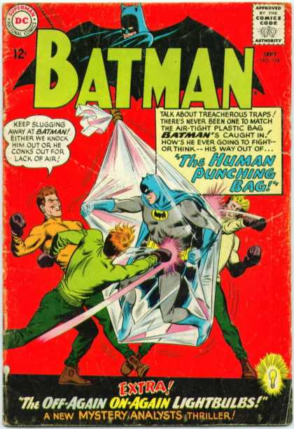 Batman 174 - Dc - Comics Code Authority - Speech Bubble - 12 Cents - Garbage Bag - Carmine Infantino