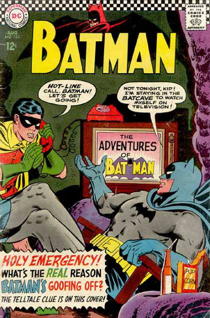 Batman 183 - Adventures Of Batman - Popcorn - Tv - Batcave - Goofing Off - Carmine Infantino