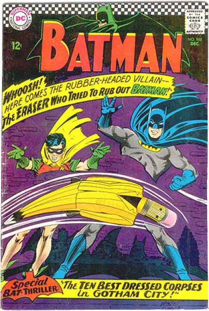 Batman 188 - Superman - Special Bat-thriller - Rubber-headed Villain - Gotham City - 12 - Carmine Infantino