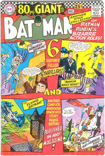 Batman 193 - Suspense - Ride Bat-hombre Ride - Mayor Bruce Wayne - Robin - Thriller