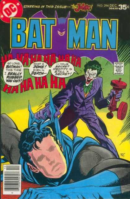 Batman 294 - Joker - Joke - Death - Secret - Rubbed You Out - Jim Aparo