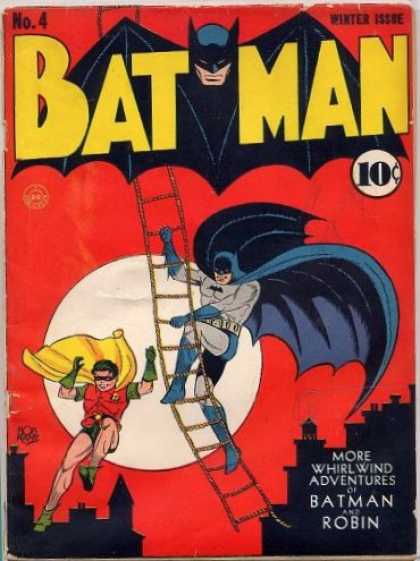 Batman 4 - Robin - Ladder - More Whirlwind Adventures - Winter Issue - 10 Cents - Bob Kane, Jerry Robinson