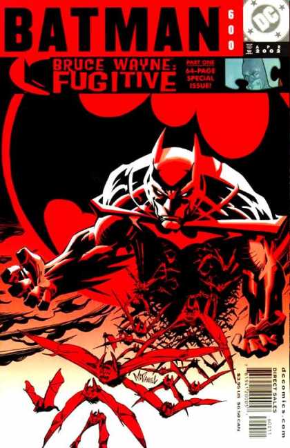 Batman 600 - Bruce Wayne Fugitive - Red - Black - Bats - 2002