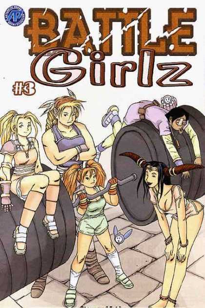 Battle Girlz 3 - Weight Trainers - Female - Horns - Bench Press - Cleavage