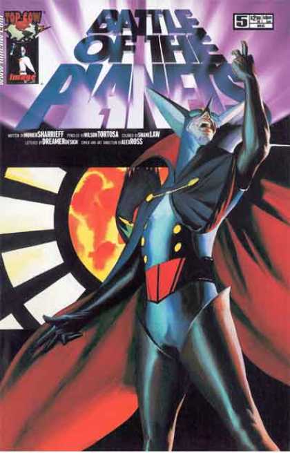 Battle of the Planets 5 - Sun - Purple - Red - Finger - Red Cape - Alex Ross