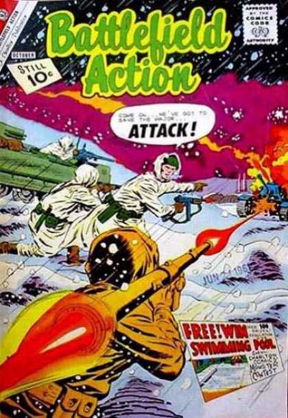 Battlefield Action 38 - Attack - Guns - Astronauts - Win Swimming Pool - Tank