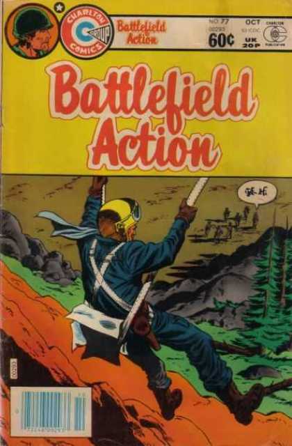 Battlefield Action 77 - Charlton Comics - War - Parachute - Woods - Natives