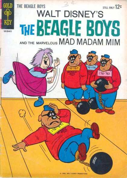 Beagle Boys 1 - Gold Key Comics - Walt Disney Comics - The Marvelous Mad Madam Mim - Vintage Comics - Walt Disney