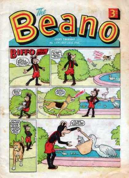 Biffo - Pond - Park - Pelican - Dog Beano 1214 - Biffo - Pond - Park - Pelican - Dog
