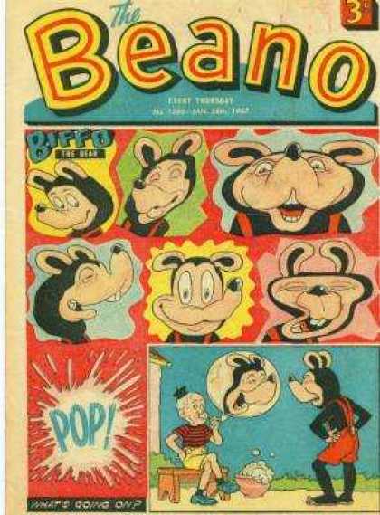 Beano 1280 - Six Faces - Happy Faces - Reflection In A Balloon - Pop - Whats Going On
