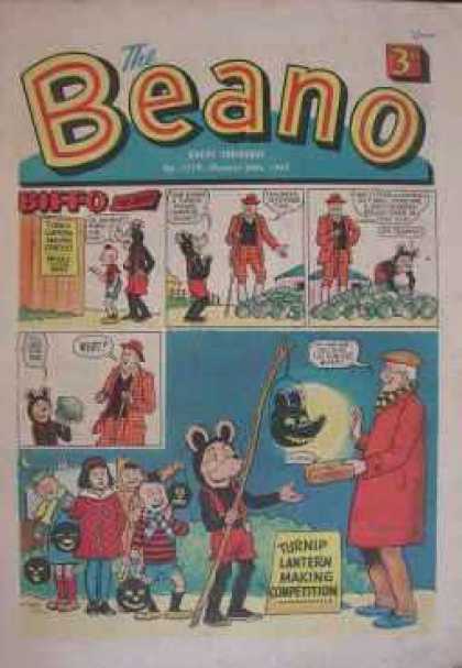 Beano 1319 - Halloween - Mouse Ears - Trick-or-treat - Biffo - Turnip Lantern