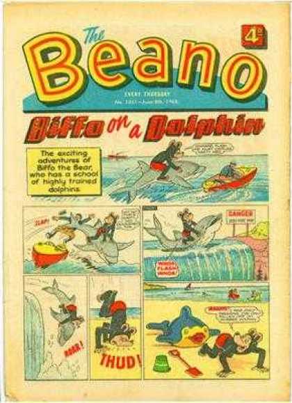 Beano 1351 - Fish - Water - Biffo On A Dolphin - Boat - Adventure
