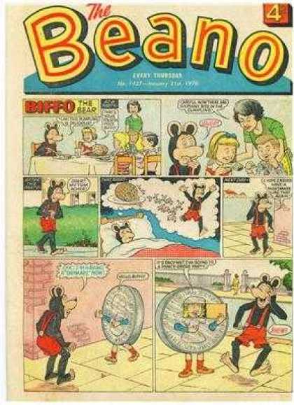 Beano 1437 - Biffo The Beer - Table - Chairs - Cot And Pillow - Dreaming