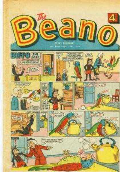 Beano 1449 - Cartoon Strip - Teapot - Old Woman - Bear - Bird