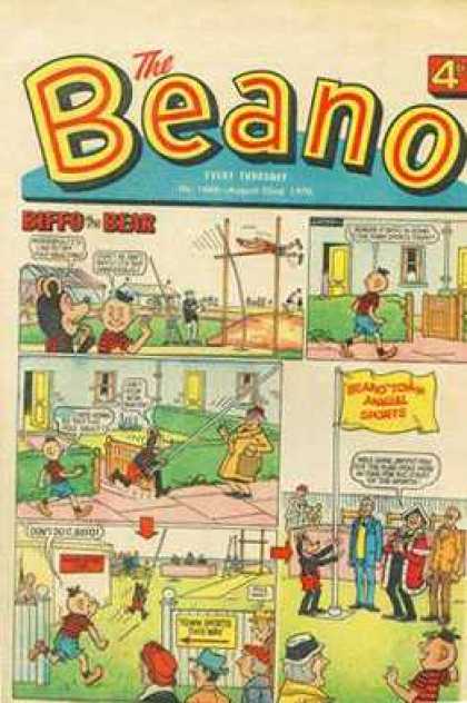 Beano 1466 - Biffo The Bear - Pole Vault - Sports - Flag - Track And Field