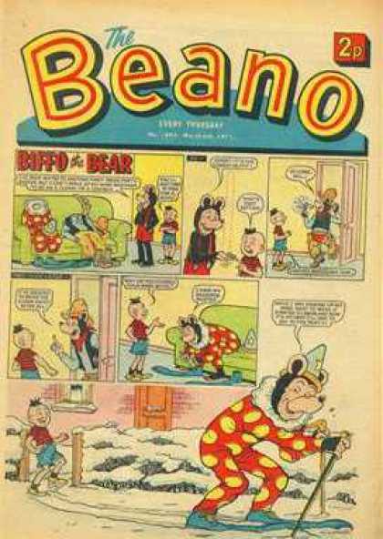 Beano 1494 - Small Boy - Funny - Jokes - Bear - Sketing