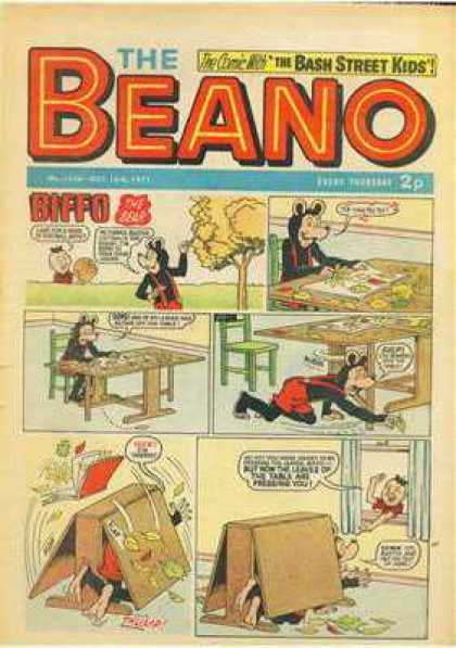 Beano 1526 - Bash Street Kids - Biffo - The Bear - Bench - Chair