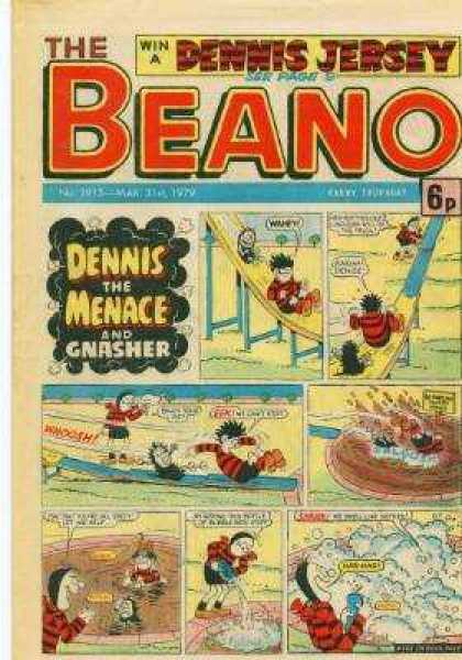 Beano 1915 - Gnasher - Dennis The Menace - Slide - Dennis Jersey - Park