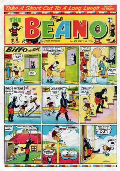 Beano 460 - May - Take A Short Cut To A Long Laugh - The Bear - Steps - House