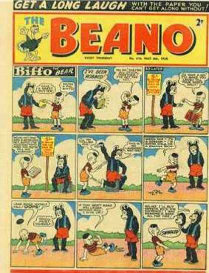 Beano 616 - Laugh - Biffo - Bear - Sign - Robbed
