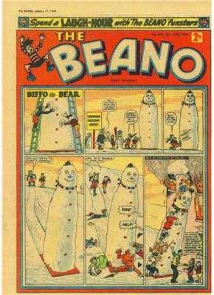 Beano 861 - Dennis The Mennis - Biffo The Bear - Snow Man - Snow - Ladders
