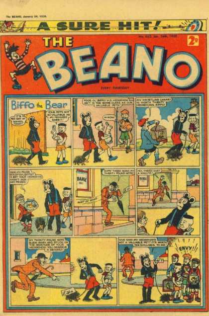 Beano 862 - Bear - Envelope - Birdcage - Suspenders - Fish