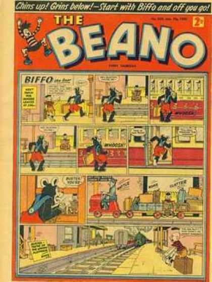 Beano 868 - Biffo - Bear - Luggage - Train - Station