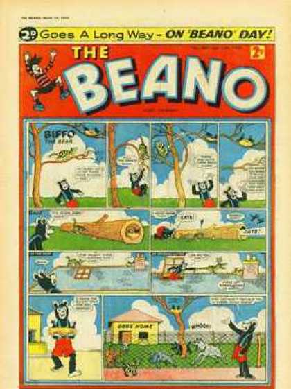 Beano 869 - Biffo - Cat In Tree - Log - Window - Comic Strips