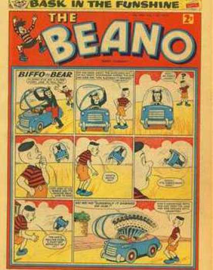 Beano 886 - Biffo The Bear - Bask In The Funshine - Car - Comic Strip - Vehicle