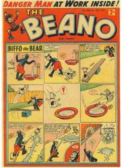 Beano 908 - Danger Man - Biffo - Bear - See-saw - Swimming Pool