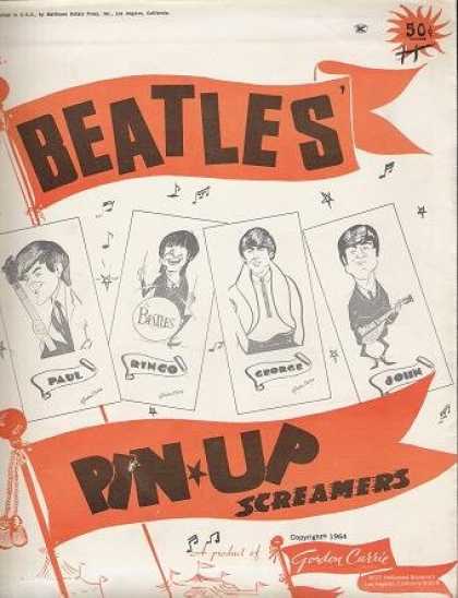 Beatles Books - Beatles Pin-Up Screamers (4 Posters, in Original Envelope)