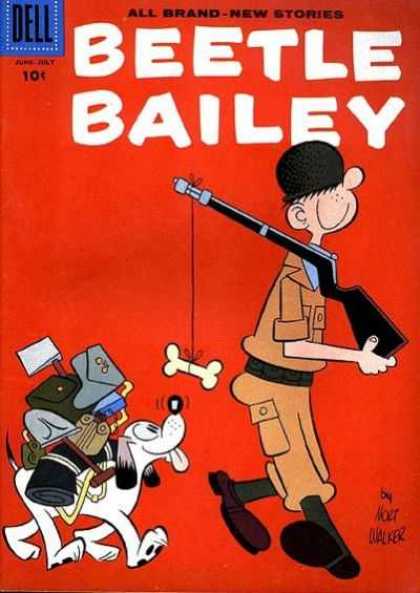 Beetle Bailey 15 - Soldier - Dog - Bone - Rifle - Shovel