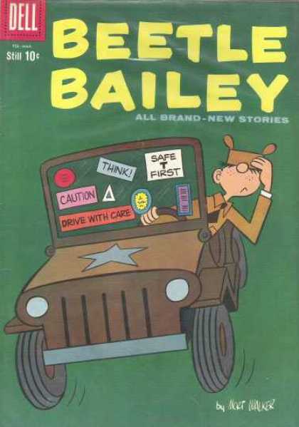 Beetle Bailey 25 - Doldier - Star - Jeep - Wheels - Stickers