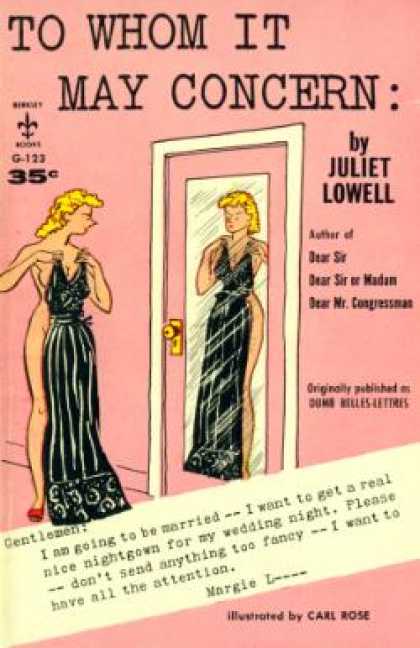 Berkley Books - To Whom It May Concern - Juliet Lowell