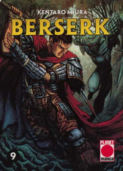 Berserk 9 - Red Cape - Swords - Forest - Trees - Rope