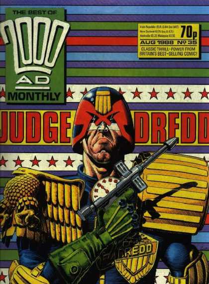 Best of 2000 AD 35 - Judge Dredd - Gun - Armour - Helmet - Stars