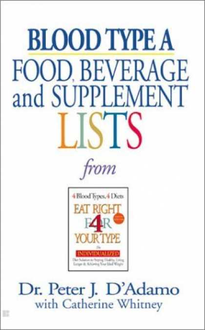 Bestsellers (2006) - Blood Type A: Food, Beverage and Supplement Lists from Eat Right for Your Type b