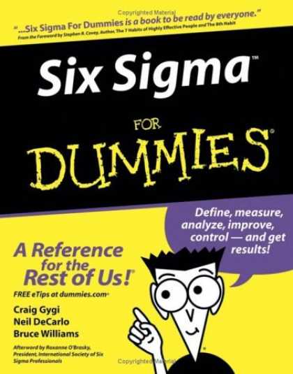 Bestsellers (2006) - Six Sigma for Dummies by Craig Gygi