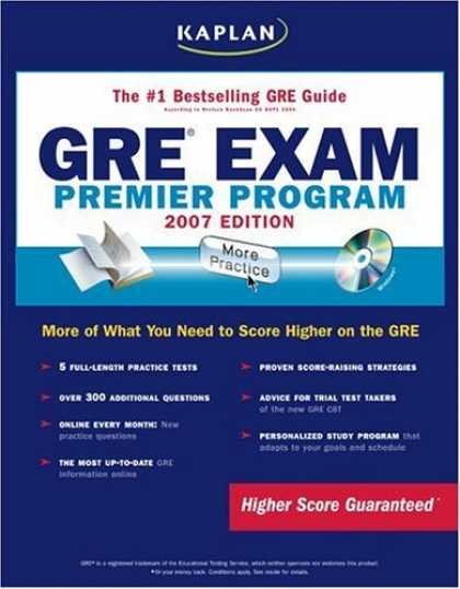 Bestsellers (2006) - Kaplan GRE Exam, 2007 Edition: Premier Program  (Kaplan Gre Exam (Book & CD-Rom