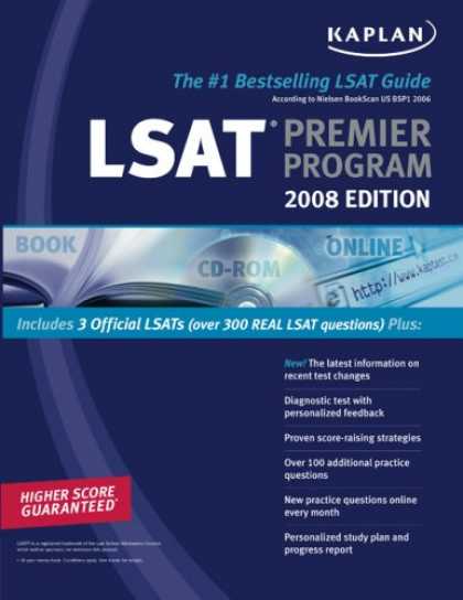 Bestsellers (2007) - Kaplan LSAT 2008, Premier Program (w/ CD-ROM) (Kaplan Lsat (Book & CD-Rom)) by K