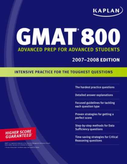 Bestsellers (2007) - Kaplan GMAT 800, 2007-2008 Edition (Kaplan Gmat 800) by Kaplan
